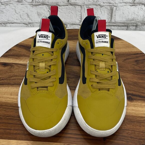 Vans Ultrarange Exo Mens 7.5 Yellow Mustard Black Skate Shoes 721356 - Picture 9 of 15